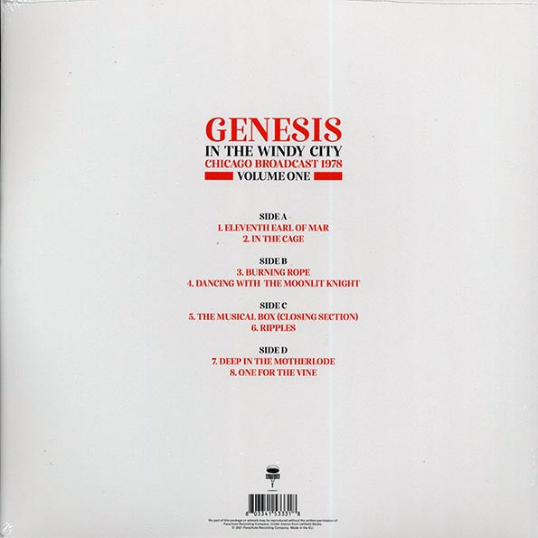 Genesis - In The Windy City Volume 1: Chicago Broadcast 1978 (LP) - PureSound Records