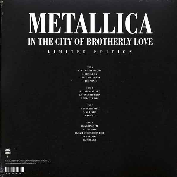 Metallica - In The City Of Brotherly Love: The Electric Factory, Philadelphia, November 23rd, 1998 (ltd. ed.) (2xLP) (LP)