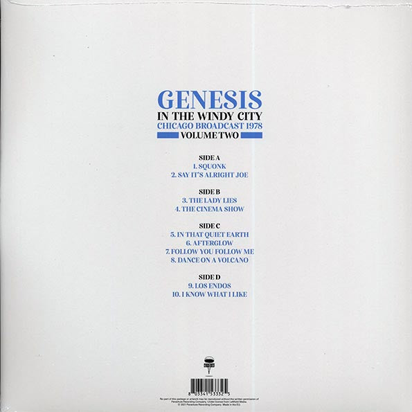 Genesis - In The Windy City Volume 2: Chicago Broadcast 1978 (LP) - PureSound Records
