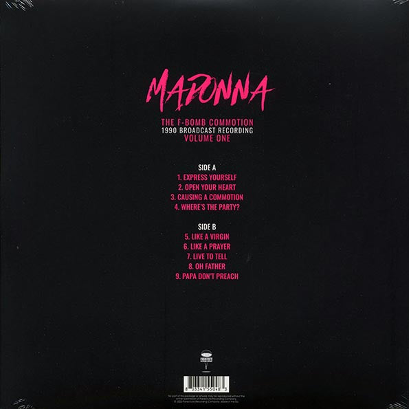 Madonna - The F-bomb Commotion Volume 1: 1990 Broadcast Recording (LP) - PureSound Records