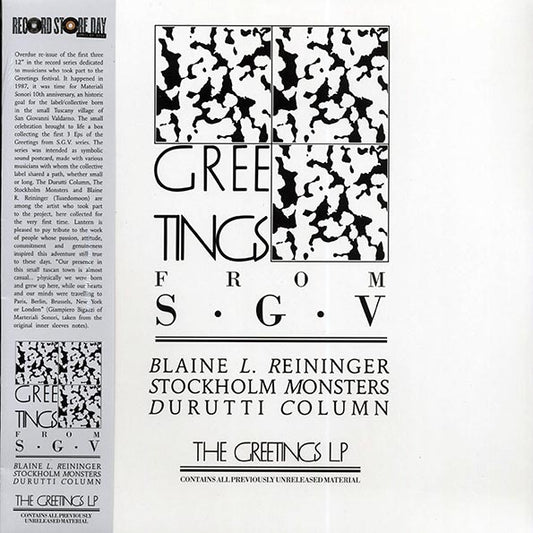 Blaine L Reininger, Stockholm Monsters, The Durutti Column - Greetings From SGV (LP) - PureSound Records