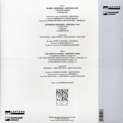 Blaine L Reininger, Stockholm Monsters, The Durutti Column - Greetings From SGV (LP) - PureSound Records