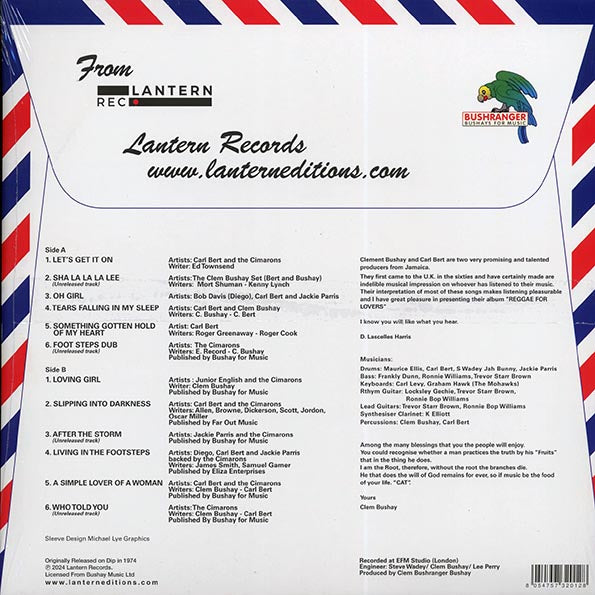 Clem Bushay, Carl Bert - Reggae For Lovers (RSD 2024) (LP) - PureSound Records