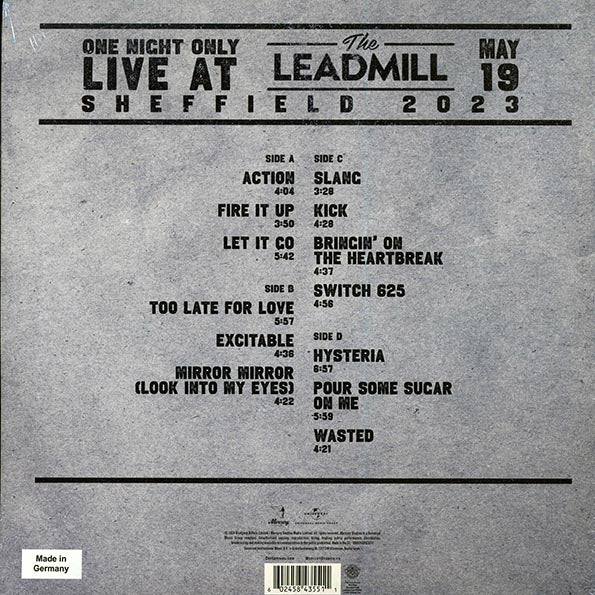 Def Leppard - One Night Only: Live At The Leadmill 2023 (RSD 2024) (ltd. ed.) (2xLP) (LP) - PureSound Records