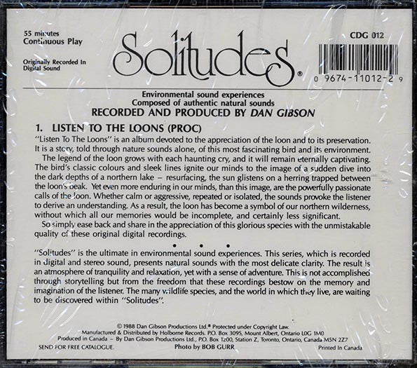 Dan Gibson - Solitudes: Environmental Sound Experiences Volume 21, Listen To The Loons (CD)