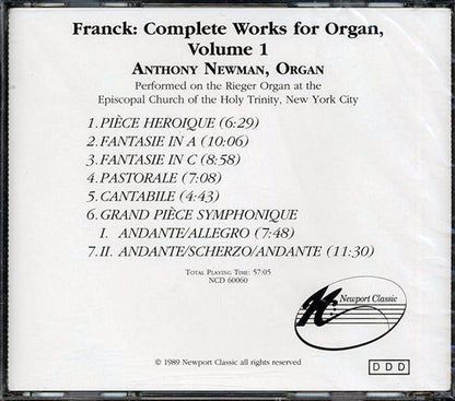 Cesar Franck, Anthony Newman - Complete Works For Organ Volume 1 (CD)