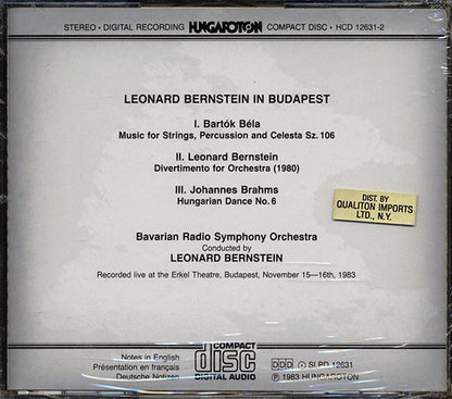 Bartok, Bernstein, Bavarian Radio Symphony Orchestra - Leonard Bernstein In Budapest: Music For Strings, Percussion And Celesta / Divertimento (CD)