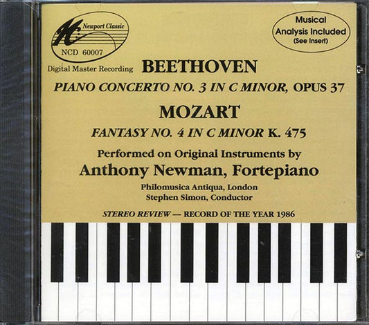 Beethoven, Mozart, Stephen Simon, Anthony Newman, Philomusica Of London - Beethoven: Piano Concerto No. 3 In C Minor / Mozart: Fantasy No. 4 In C Minor K.475 (CD)