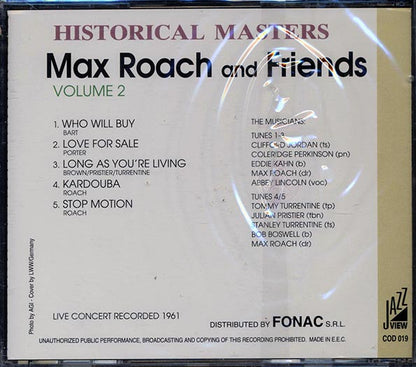 Max Roach & Friends - Historical Masters Volume 2 (CD)