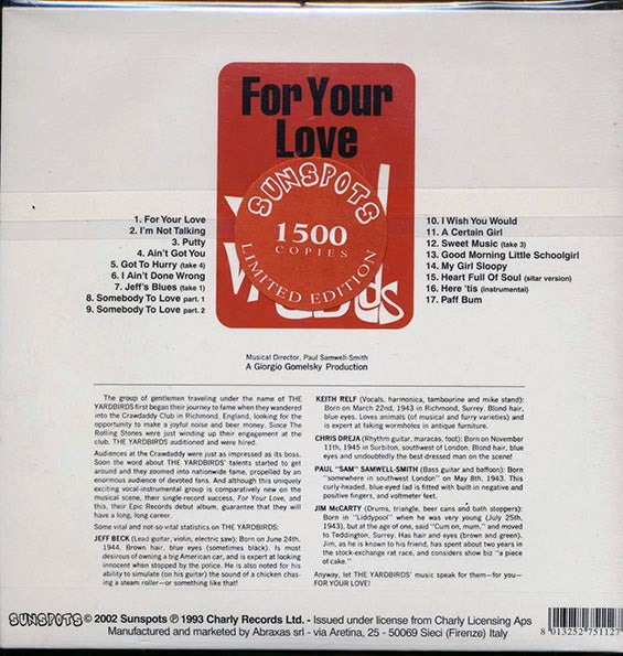 The Yardbirds - For Your Love, Heart Full Of Soul & Others (ltd. ed.) (deluxe mini-LP slipsleeve edition) (CD)