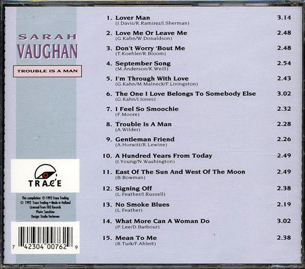 Sarah Vaughan - Trouble Is A Man (CD)