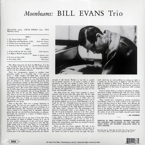 Bill Evans Trio - Moon Beams (LP) - PureSound Records