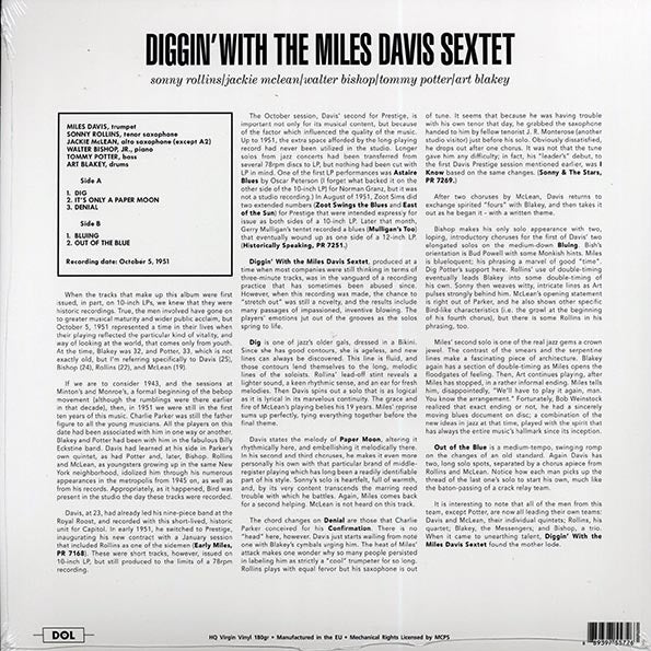 Miles Davis Sextet - Diggin' With Miles Davis Sextet (LP) - PureSound Records