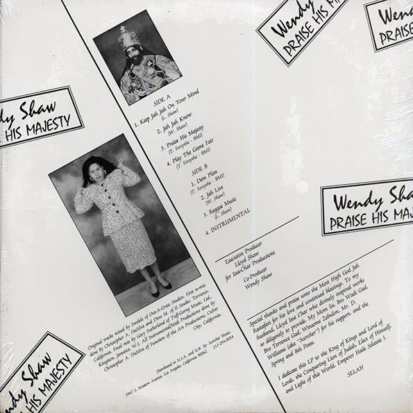 Wendy Shaw - Praise His Majesty (1989 FIRST PRESS) (US press) (LP)