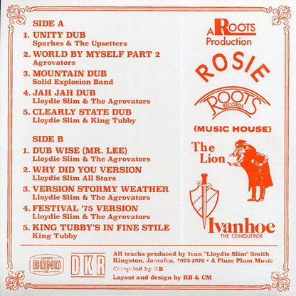 Lloydie Slim, King Tubby, The Aggrovators - Roots From The Record Smith In Dub: Lloydie Slim Productions 1973-1976 (ltd. ed.) (LP) - PureSound Records