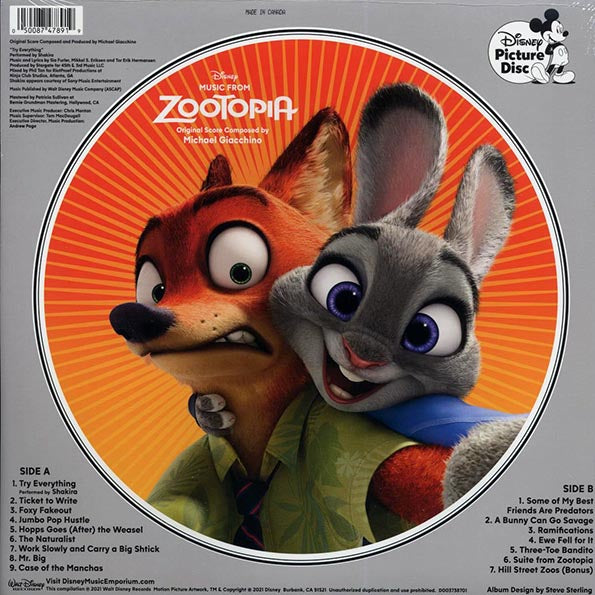 Michael Giacchino - Music From Zootopia: Original Score (LP) - PureSound Records
