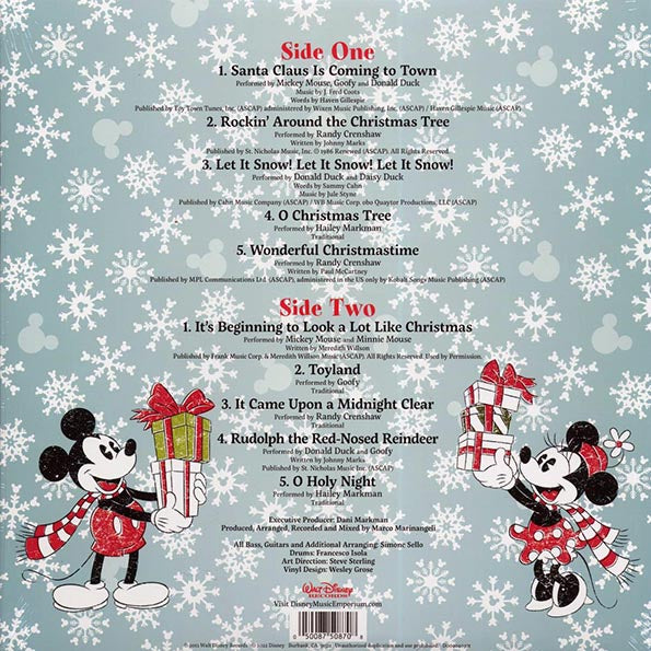 Mickey Mouse, Goofy, Donald Duck, Ronald Crenshaw. Etc. - Disney Jingle Bell Fun (ltd. ed.) (LP) - PureSound Records