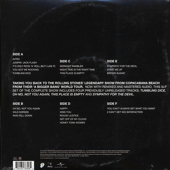 The Rolling Stones - A Bigger Bang: Live On Copacabana Beach (ltd. ed.) (3xLP) (LP)