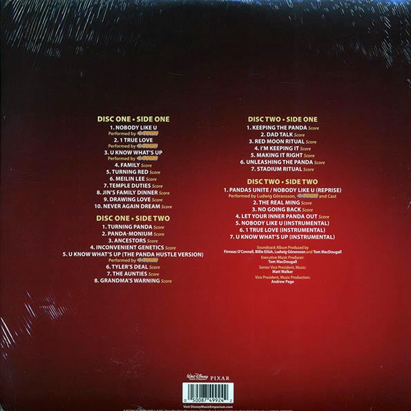 Ludwig Goransson, 4 Town - Turning Red: Original Motion Picture Soundtrack (LP) - PureSound Records
