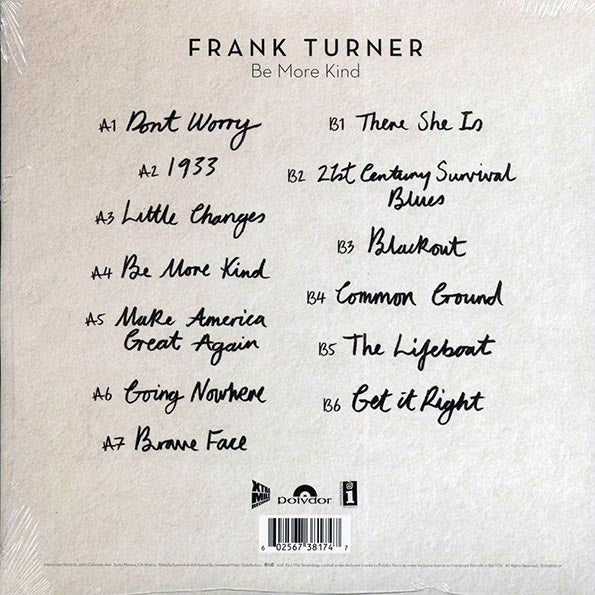 Frank Turner - Be More Kind (LP) - PureSound Records