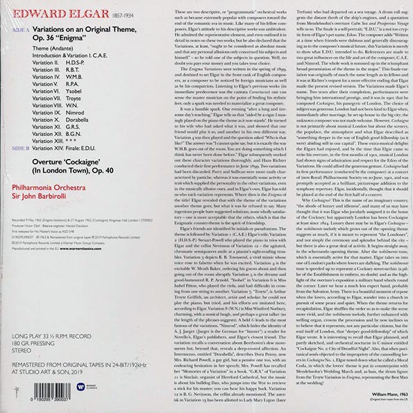 Elgar, Sir John Barbirolli, Philharmonic Orchestra - Enigma Variations, Etc. (LP) - PureSound Records