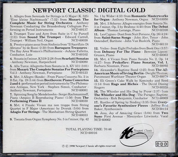 Anthony Newman, Stephen Simon, Etc. - Newport Classic Digital Gold (CD)