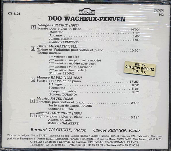 Les Solistes Francais - Duo Wacheux-Penven (CD)
