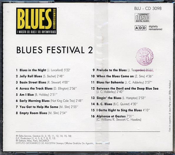 Memphis Slim, Billie Holiday, Duke Ellington, Etc. - Blues Festival 2 (CD)
