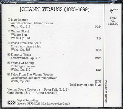 Orchester Der Wiener Oper, Johann Strauss - Die Schonsten Wiener Walzer (CD)