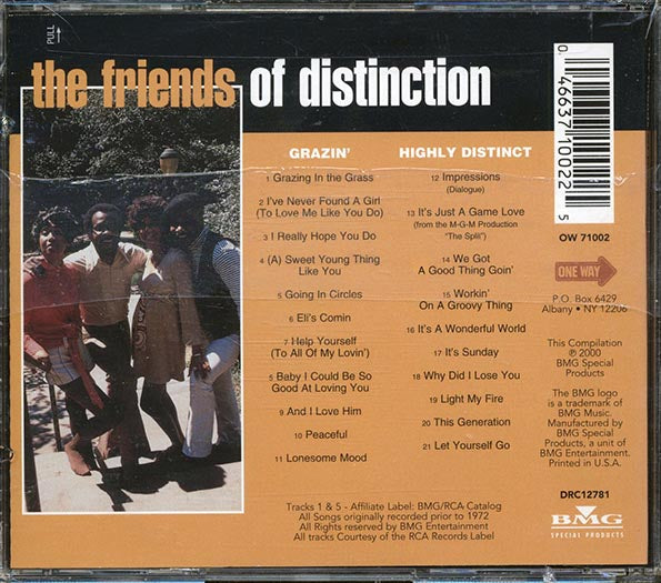 The Friends Of Distinction - Grazin' + Highly Distinct (2 albums on 1 CD) (CD)