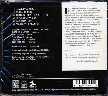Coleman Hawkins - Hawk Eyes! (CD)