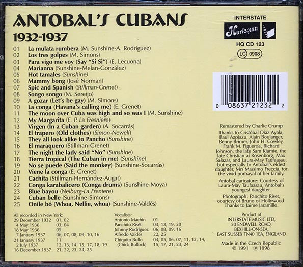 Antolbal's Cubans - 1932-1937 (CD)