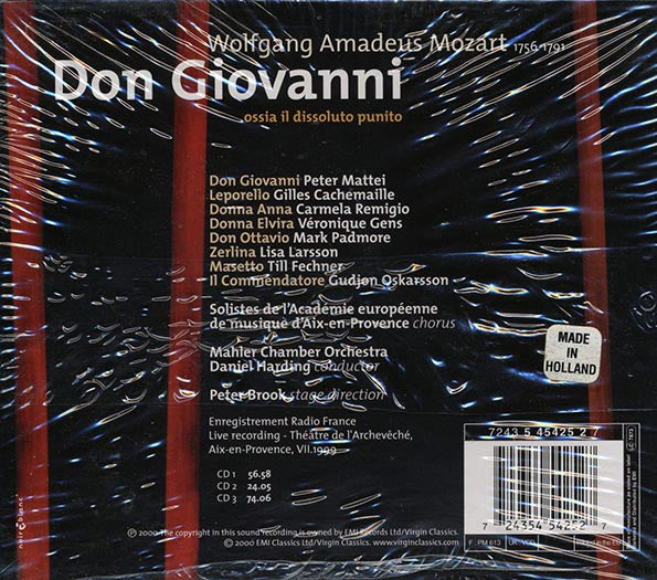 Mozart, Daniel Harding, Mattei, Cachemaille, Etc. - Don Giovanni (3xCD) (CD)