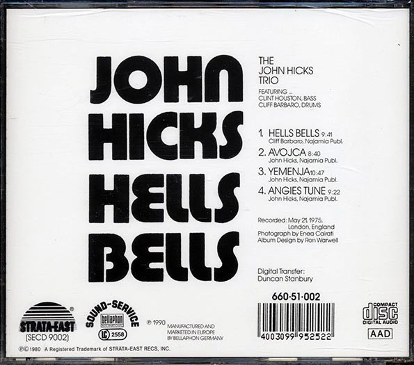 John Hicks - Hells Bells (CD)