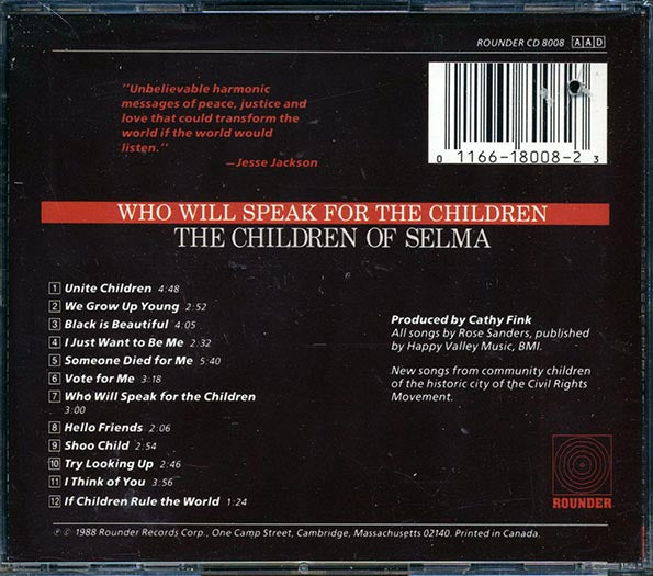 The Children Of Selma - Who Will Speak For The Children (CD)
