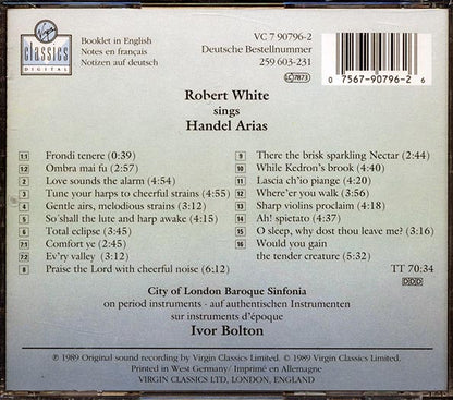 Robert White, City Of London Baroque Sinfonia - Robert White Sings Handel Arias (CD)