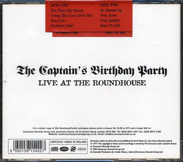The Damned - The Captain's Birthday Party: Live At The Roadhouse (CD)