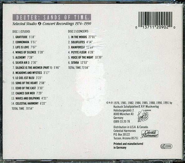 Deuter - Sands Of Time: Selected Studio & Concert Recordings 1974-1990 (20 tracks) (CD)