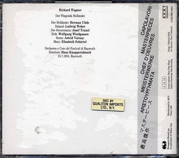 Richard Wagner, Uhde, Varnay, Weber, Hans Knappertsbusch - Der Fliegende Hollander (28 tracks) (CD)