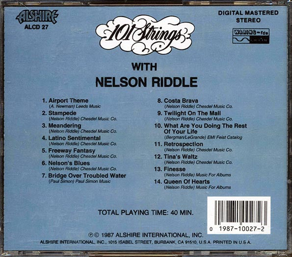 101 Strings With Nelson Riddle - 101 Strings With Nelson Riddle (CD)