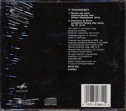 Tchaikovsky, Vyacheslav Ovchinnikov, The USSR TV And Radio Large Symphony Orchestra - Romeo And Juliet, Francesca Da Rimini (CD)
