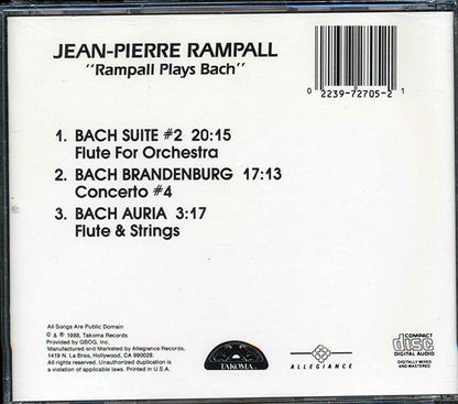 Jean-Pierre Rampall - Rampall Plays Bach (CD)