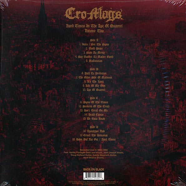 Cro-Mags - Hard Times In The Age Of Quarrel Volume 2 (LP) - PureSound Records