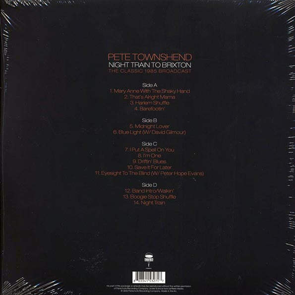 Pete Townshend - Night Train To Brixton: The Classic 1985 Broadcast (LP) - PureSound Records