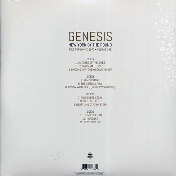 Genesis - New York By The Pound Volume 1: Felt Forum NYC 1973 (LP) - PureSound Records