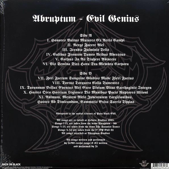 Abruptum - Evil Genius (ltd. ed.) (LP) - PureSound Records