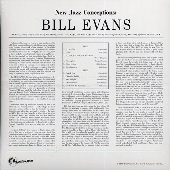 Bill Evans - New Jazz Conceptions (ltd. 500 copies made) (LP) - PureSound Records