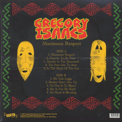 Gregory Isaacs - Maximum Respect (LP) - PureSound Records