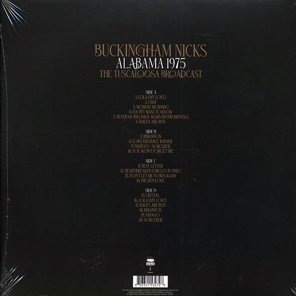 Buckingham Nicks (Stevie Nicks) - Alabama 1975: The Tuscaloosa Broadcast (LP) - PureSound Records