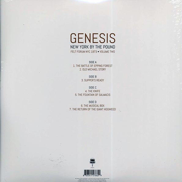 Genesis - New York By The Pound Volume 2: Felt Forum NYC 1973 (LP) - PureSound Records